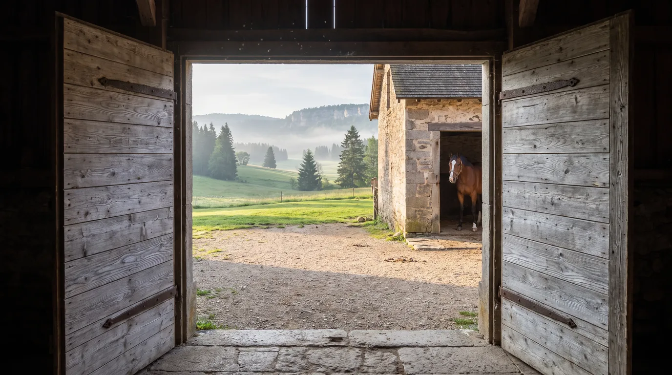 Entrée, The Good Horse, centre équestre à Loisin